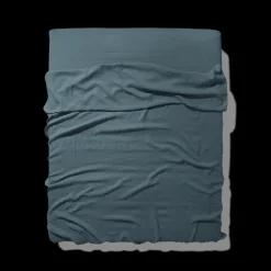 200 LINTEX Draps Plats-Drap plat en lin lavé - Bleu Pétrole