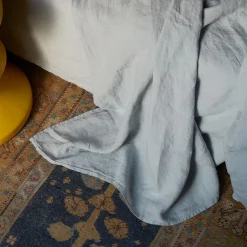 200 LINTEX Draps Plats-Drap plat en lin lavé - Gris Vésuve