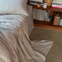 200 LINTEX Draps Plats-Drap plat en lin lavé -