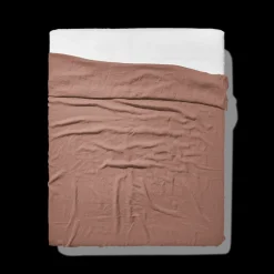 200 LINTEX Draps Plats-Drap plat en lin lavé - Rose Argile