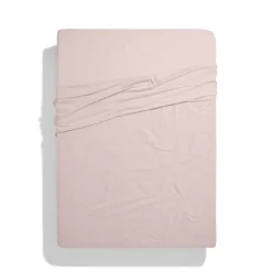 1700 COTEX Draps Plats-Drap plat en percale de coton - Rosé Poudré