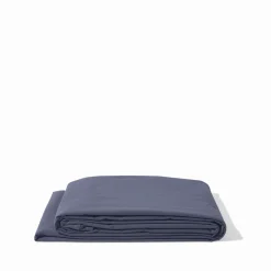 #N/A Draps Plats-Drap plat en percale de coton - Bleu d'Orage