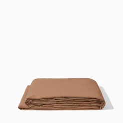 1700 COTEX Draps Plats-Drap plat en percale de coton - Brun