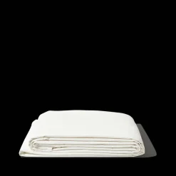 1700 COTEX Maison De Campagne|Draps Plats-Drap plat en percale de coton - Blanc Craie