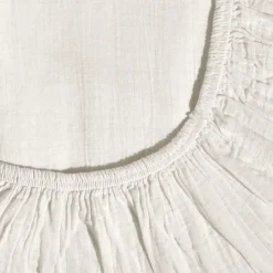 2100 GAZEX Draps Housse-Drap-housse en gaze de coton - Blanc de Meudon