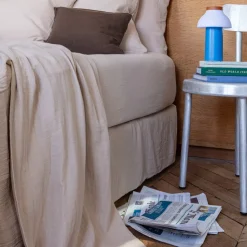 2100 GAZEX Draps Housse-Drap-housse en gaze de coton - Beige Quai de Seine