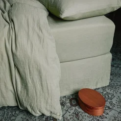 2100 GAZEX Draps Housse-Drap-housse en gaze de coton - Vert 77 Rue de Varenne