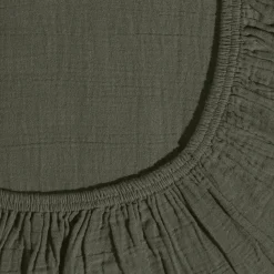 2100 GAZEX Draps Housse-Drap-housse en gaze de coton - Vert Luxembourg