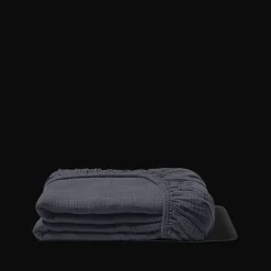 2100 GAZEX Draps Housse-Drap-housse en gaze de coton - Gris Fusain