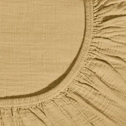 2100 GAZEX Draps Housse-Drap-housse en gaze de coton - Jaune Batignolles