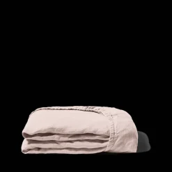 200 LINTEX Draps-housse-Drap-housse en lin lavé - Beige Rosé