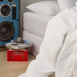 200 LINTEX Maison De Campagne|Draps-housse-Drap-housse en lin lavé - Blanc Optique