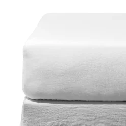 200 LINTEX Maison De Campagne|Draps-housse-Drap-housse en lin lavé - Blanc Optique