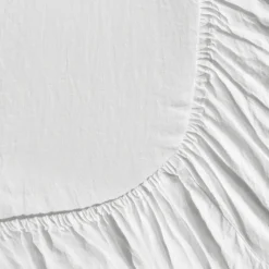 200 LINTEX Maison De Campagne|Draps-housse-Drap-housse en lin lavé - Blanc Optique