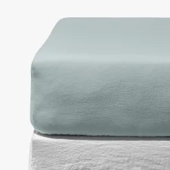 200 LINTEX Draps-housse-Drap-housse en lin lavé - Gris Vésuve