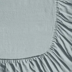 200 LINTEX Draps-housse-Drap-housse en lin lavé - Gris Vésuve