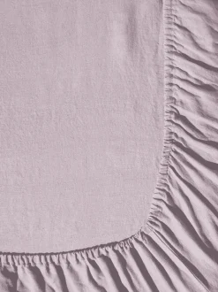 200 LINTEX Draps-housse-Drap-housse en lin lavé - Parme Fuji Iro