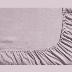 200 LINTEX Draps-housse-Drap-housse en lin lavé - Parme Fuji Iro