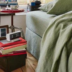 200 LINTEX Maison De Campagne|Draps-housse-Drap-housse en lin lavé - Vert Komorebi