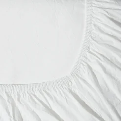 1700 COTEX Draps Housse-Drap-housse en percale de coton - Blanc Craie