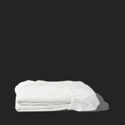 1700 COTEX Draps Housse-Drap-housse en percale de coton - Blanc Craie