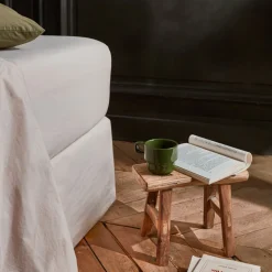 1700 COTEX Draps Housse-Drap-housse en percale de coton - Rose des Sables