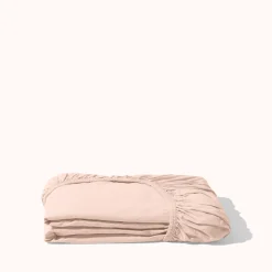 1700 COTEX Draps Housse-Drap-housse en percale de coton - Rose des Sables