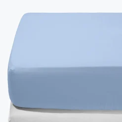 1700 COTEX Draps Housse-Drap-housse en percale de coton - Parme Lilas