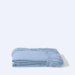1700 COTEX Draps Housse-Drap-housse en percale de coton - Parme Lilas