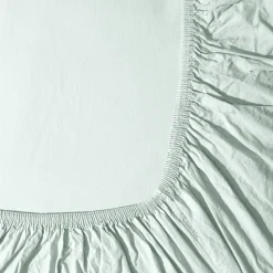 1700 COTEX Draps Housse-Drap-housse en percale de coton - Bleu d'Eau