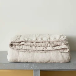 1700 COTEX Maison De Campagne|Édredons-Édredon en 100% lin lavé - Beige Rosé