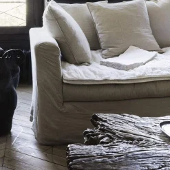 1700 COTEX Maison De Campagne|Édredons-Édredon en 100% lin lavé - Blanc Optique