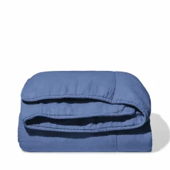 200 LINTEX Édredons-Édredon en 100% lin lavé - Bleu Paros