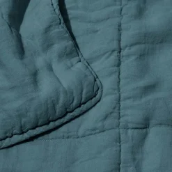 1700 COTEX Édredons-Édredon en 100% lin lavé - Bleu Pétrole