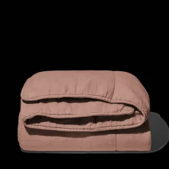 1700 COTEX Édredons-Édredon en 100% lin lavé - Rose Argile