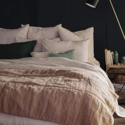 1700 COTEX Édredons-Édredon en 100% lin lavé - Rose Argile