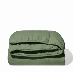 1700 COTEX Édredons-Édredon en 100% lin lavé - Vert d'Anduze