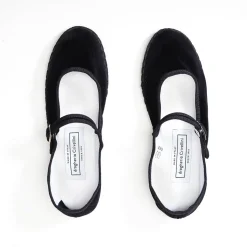 Femme Drogheria Crivellini Ballerines-- Ballerines Jane Velvelt à attache - Noir