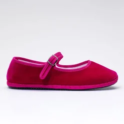 Femme Drogheria Crivellini Ballerines-- Ballerines Jane Velvelt à attache - Fushia