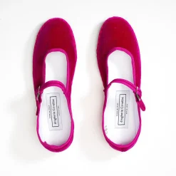 Femme Drogheria Crivellini Ballerines-- Ballerines Jane Velvelt à attache - Fushia