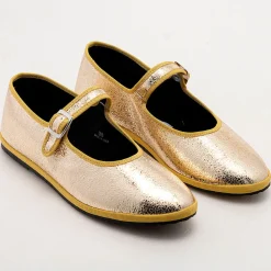 Femme Drogheria Crivellini Ballerines-- Ballerines Jane à attache - Doré