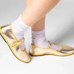 Femme Drogheria Crivellini Ballerines-- Ballerines Jane à attache - Doré