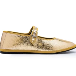 Femme Drogheria Crivellini Ballerines-- Ballerines Jane à attache - Doré