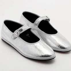 Femme Drogheria Crivellini Ballerines-- Ballerines Jane à attache - Argent