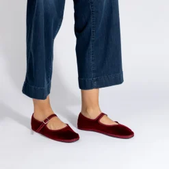 Femme Drogheria Crivellini Ballerines-- Ballerines Jane à attache - Bordeaux