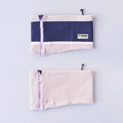 Femme ELMER Foulards & Echarpes|Foulards & Echarpes-- Écharpe réversible - Beige et bleu marine