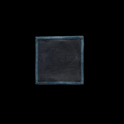 200 LINTEX Dessous De Verre|Dessous De Verre En Lin-Ensemble de 6 dessous de verre en lin lavé - Bleu encre