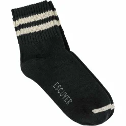 Femme Escuyer Chaussettes|Chaussettes-- Chaussettes Ankle - Noir/Ecru