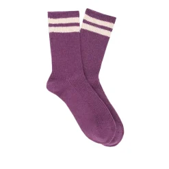 Femme Escuyer Chaussettes|Chaussettes-- Chaussettes Rayées - Purple