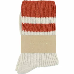 Femme Escuyer Chaussettes|Chaussettes-- Chaussettes Stripes - Ecru